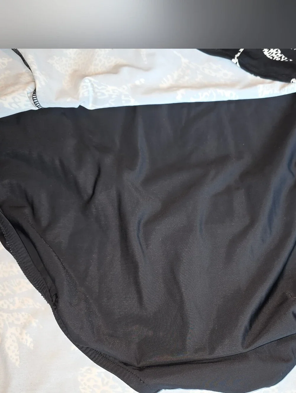 Swim Solutions Spotted Leaves Empire Waist Tummy Control Swimdress Size 24w - Picture 4 of 11